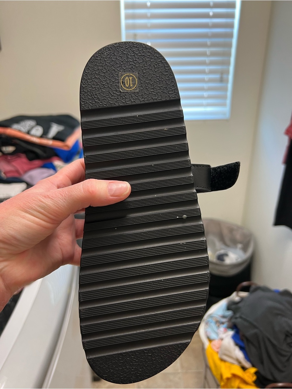 Steve Madden Black Platform Slide Sandals for Women - Picture 8 of 15